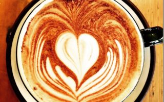 coffee art heart