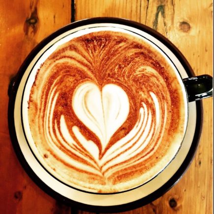 coffee art heart